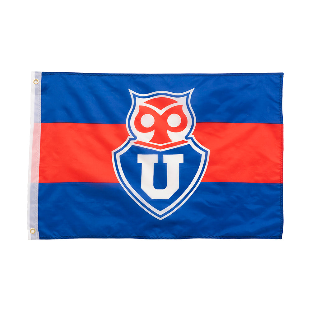 Bandera Universidad de Chile Machini Estampada 80x120 cm Rojo-Azul