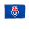 Bandera Universidad de Chile Machini Estampada 60x90 cm C/Mástil Azul
