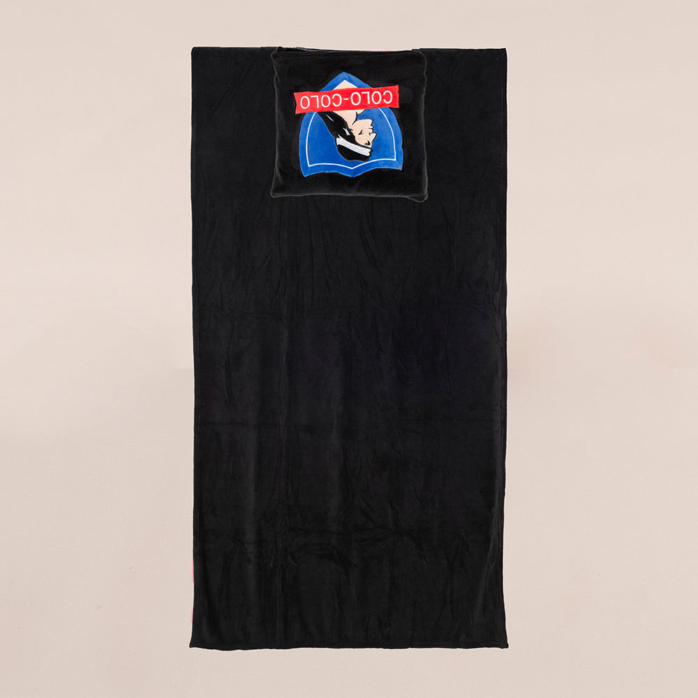 Frazada Cojín colo colo Machini 120x200 cms Negra