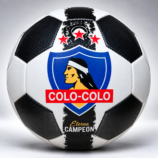 Balon de Futbol Colo Colo Campeón Blanco-Negro Talla 5