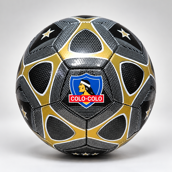 Balon de Futbol Colo Colo Negro-Dorado Talla 5