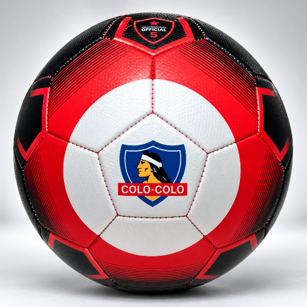 Balon de Futbol Colo Colo Rojo-Negro Talla 5