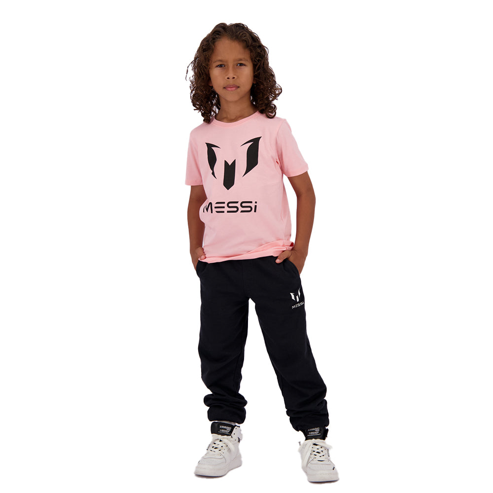 Polera Logo Messi Rosada Niño