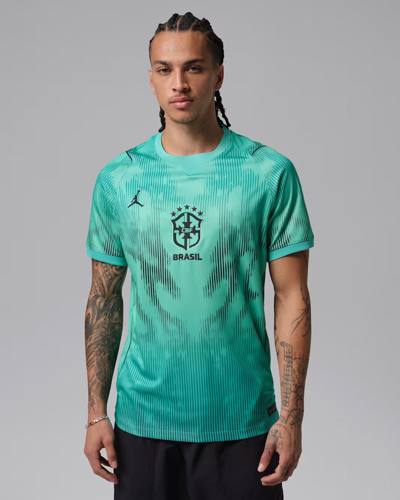 Camiseta Arquero Nike Brasil Menta-Negro Adulto