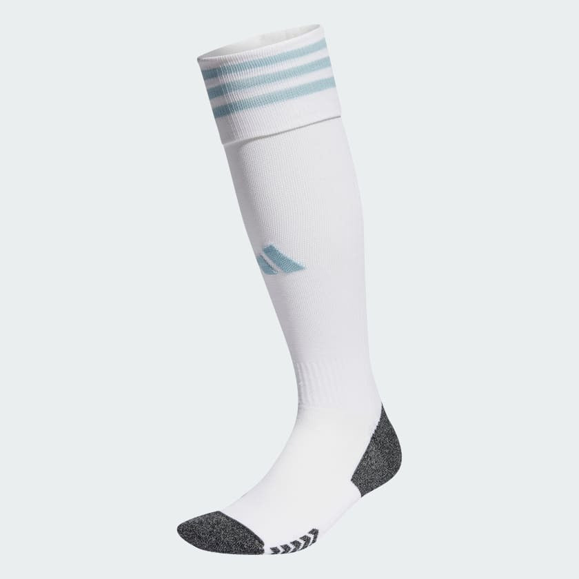 Medias de futbol Adidas 23 Blanca-Celeste Adulto