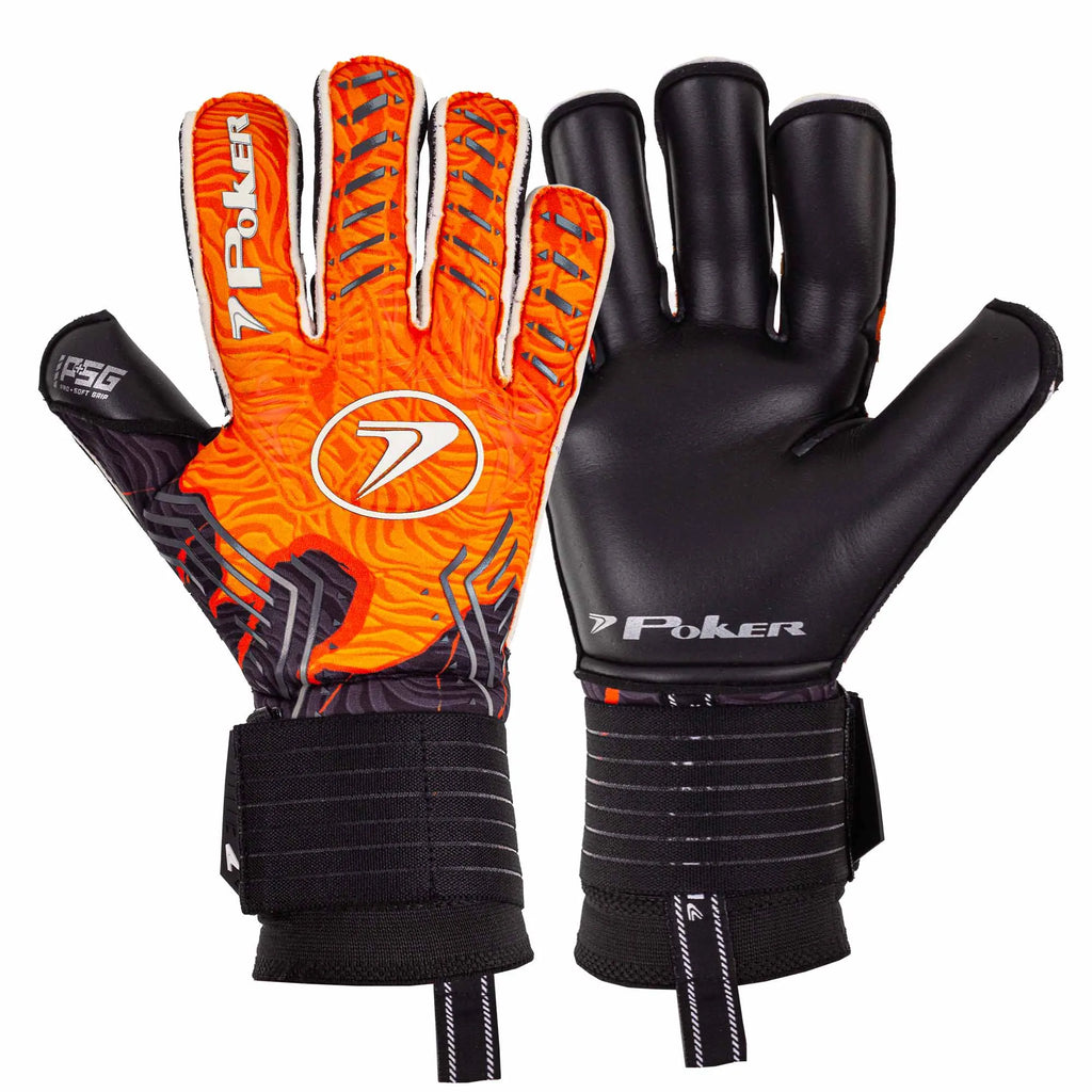 Guantes de Arquero Poker Breath Naranjo-Negro Adulto