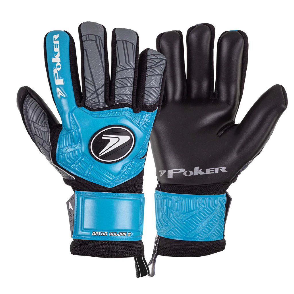 Guantes de Arquero Poker Ortho Vulcan lll Cel-Gris Adulto